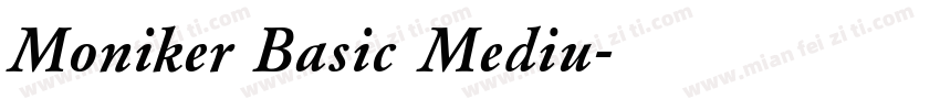 Moniker Basic Mediu字体转换